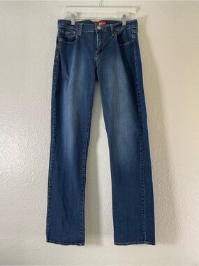 Lucky Brand Sofia Straight Jeans 14/32 Medium Wash Blue Mid Rise Classic Denim